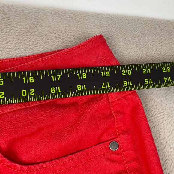 Elle Women Pants Plus Size 16W Straight Leg Flat Front Casual Preppy Red Classic - Picture 6 of 13